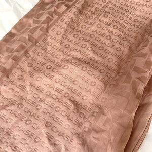 Land's End Chase Bank Legacy Pink Silk Logo Scarf